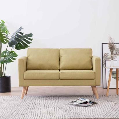 Canapea cu 2 locuri, verde, material textil GartenMobel Dekor