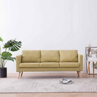 Canapea cu 3 locuri, verde, material textil GartenMobel Dekor