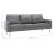 Canapea cu 3 locuri, gri deschis, material textil GartenMobel Dekor