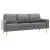 Canapea cu 3 locuri, gri deschis, material textil GartenMobel Dekor
