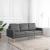 Canapea cu 3 locuri, gri deschis, material textil GartenMobel Dekor