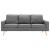 Canapea cu 3 locuri, gri deschis, material textil GartenMobel Dekor