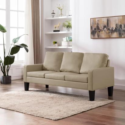 Canapea cu 3 locuri, cappuccino, piele ecologică GartenMobel Dekor