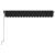 Copertină manuală retractabilă, cu LED, antracit, 450x350 cm GartenMobel Dekor