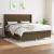 Pat box spring cu saltea, maro închis, 160x200 cm, textil GartenMobel Dekor