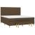 Pat box spring cu saltea, maro închis, 160x200 cm, textil GartenMobel Dekor