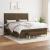 Pat box spring cu saltea, maro închis, 160x200 cm, textil GartenMobel Dekor