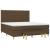 Pat box spring cu saltea, maro închis, 160x200 cm, textil GartenMobel Dekor