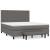 Pat box spring cu saltea, gri, 160x200 cm, piele ecologică GartenMobel Dekor