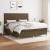 Pat box spring cu saltea, maro închis, 160x200 cm, textil GartenMobel Dekor