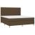 Pat box spring cu saltea, maro închis, 160x200 cm, textil GartenMobel Dekor