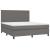 Pat box spring cu saltea, gri, 160x200 cm, piele ecologică GartenMobel Dekor