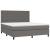 Pat box spring cu saltea, gri, 160x200 cm, piele ecologică GartenMobel Dekor