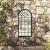 Oglindă de grădină, negru, 90x45 cm, fier, pentru uz exterior GartenMobel Dekor