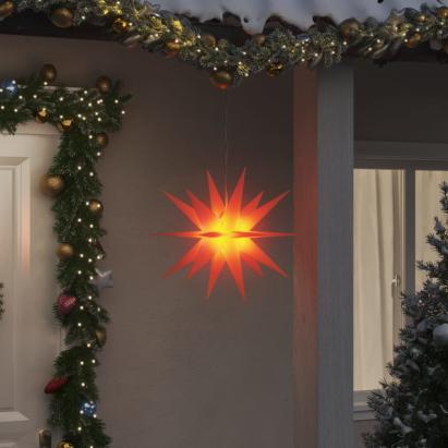 Lumini de Crăciun cu LED-uri, 3 buc., roșu, 43 cm, pliabil GartenMobel Dekor