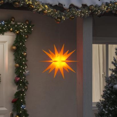 Lumini de Crăciun cu LED-uri, 3 buc., galben, 43 cm, pliabil GartenMobel Dekor
