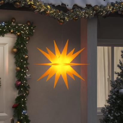 Lumini de Crăciun cu LED-uri, 3 buc., galben, 100 cm, pliabil GartenMobel Dekor