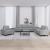 Set de canapele, 3 piese, gri deschis, textil GartenMobel Dekor