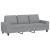 Set de canapele, 4 piese, gri deschis, material textil GartenMobel Dekor