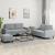 Set de canapele, 3 piese, gri deschis, textil GartenMobel Dekor