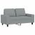 Set de canapele, 3 piese, gri deschis, textil GartenMobel Dekor