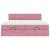 Cadru de pat otoman cu saltele Roz 180x200cm catifea GartenMobel Dekor
