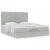 Cadru de pat otoman cu saltele Gri deschis 200x200cm catifea GartenMobel Dekor