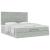 Cadru de pat otoman cu saltele Gri deschis 200x200cm catifea GartenMobel Dekor
