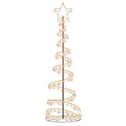 Pom de Crăciun cu LED-uri 120 LED-uri Alb Cald 180 cm GartenMobel Dekor