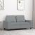 Canapea cu 2 locuri, gri deschis, 120 cm, material textil GartenMobel Dekor