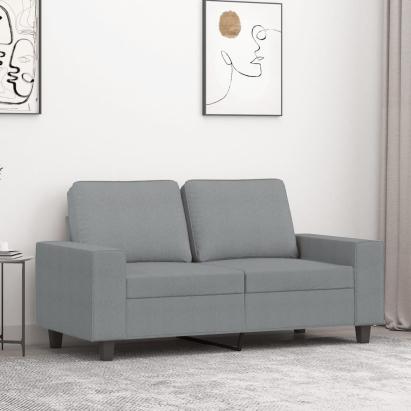 Canapea cu 2 locuri, gri deschis, 120 cm, material textil GartenMobel Dekor