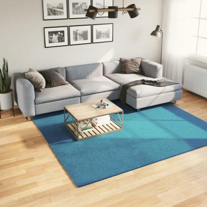 Covor „OVIEDO”, fire scurte, turcoaz, 240x240 cm GartenMobel Dekor
