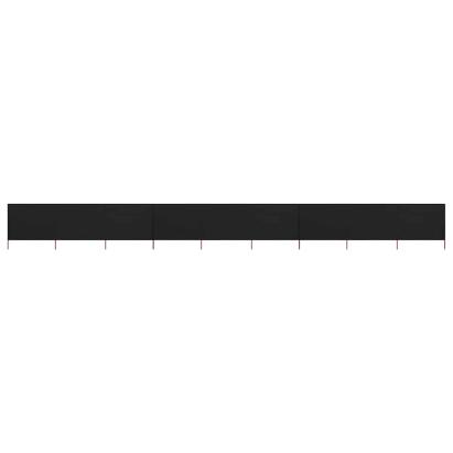 Paravan anti-vânt cu 9 panouri, negru, 1200 x 160 cm, textil GartenMobel Dekor