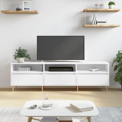 Comodă TV, alb, 150x30x44,5 cm, lemn prelucrat GartenMobel Dekor