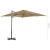 Umbrelă în consolă de grădină, stâlp aluminiu, taupe 250x250 cm GartenMobel Dekor