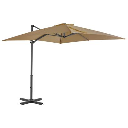 Umbrelă în consolă de grădină, stâlp aluminiu, taupe 250x250 cm GartenMobel Dekor