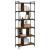 Bibliotecă cu 6 niveluri, stejar fumuriu, 76x32x192 cm, lemn GartenMobel Dekor