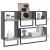 Set rafturi perete cu bare, 4 buc., gri sonoma, lemn prelucrat GartenMobel Dekor