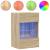 Comode de perete cu lumini LED pentru TV, 2 buc. stejar sonoma, 40x30x60,5 cm GartenMobel Dekor