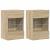Comode de perete cu lumini LED pentru TV, 2 buc. stejar sonoma, 40x30x60,5 cm GartenMobel Dekor