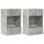 Comode de perete cu lumini LED pentru TV 2 buc. gri beton 40x30x60,5cm GartenMobel Dekor