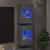 Comode de perete cu lumini LED pentru TV 2 buc. gri beton 40x30x60,5cm GartenMobel Dekor