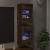 Comode de perete cu lumini LED pentru TV, 2 buc. stejar fumuriu, 40x30x60,5cm GartenMobel Dekor