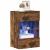 Comode de perete cu lumini LED pentru TV, 2 buc. stejar fumuriu, 40x30x60,5cm GartenMobel Dekor