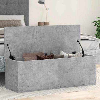 Cutie de depozitare, gri beton, 102x35x35 cm, lemn prelucrat GartenMobel Dekor