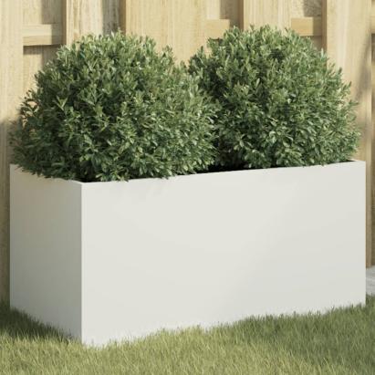 Jardinieră, alb, 62x30x29 cm, oțel GartenMobel Dekor