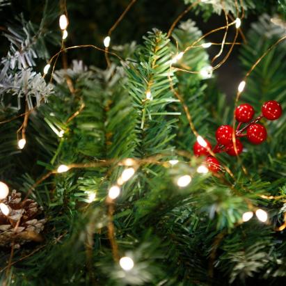 Fâșie luminoasă tip ghirlandă – 100 microLED-uri – lumină alb cald – 10 m – pe baterii AA Best CarHome