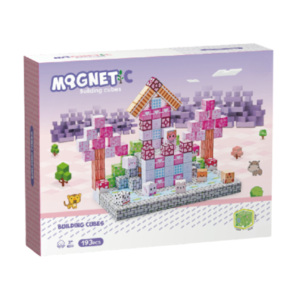 Cuburi magnetice  - Universul printeselor 193 piese (2 cm) PlayLearn Toys
