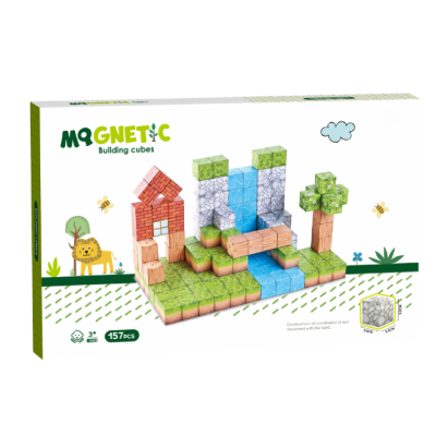 Cuburi magnetice - In natura 157 piese (2.5 cm) PlayLearn Toys