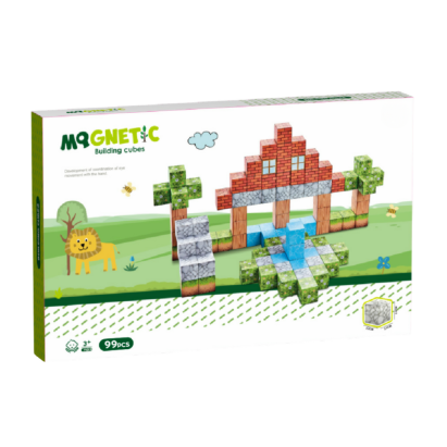 Cuburi magnetice - In natura 99 piese (2 cm) PlayLearn Toys